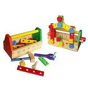 Bộ đồ nghề sửa chữa lắp ghép kỹ thuật - Đồ chơi gỗ thông minh Winwintoys cho bé