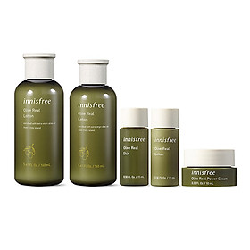 Set Dưỡng Dành Cho Da Khô Innisfree Olive Real Skin Care Set