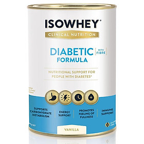 Sữa bột IsoWhey Công thức dinh dưỡng cho bệnh nhân tiểu đường Vanilla 640g Nhập Khẩu Úc