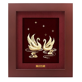 Tranh Vàng 24K PRIMA ART - ĐÔI THIÊN NGA - Size 18 x 20 cm - CGS-0411-34