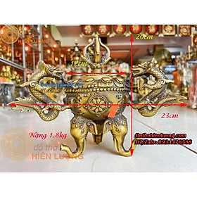 Mua Lư Xông Trầm Mật Tông Tai Rồng Bằng Đồng Vàng Nguyên Chất Cao 20cm  Nặng 1 8kg Đẹp Tinh Xảo