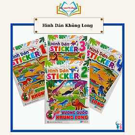 Sách - Hình dán Sticker Vương Quốc Khủng Long