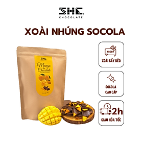 Xoài nhúng Socola - Túi 500g - SHE Chocolate - Đa dạng vị giác, tốt cho sức khỏe, bổ sung năng lượng. Quà tặng người thân, dịp lễ, thích hợp ăn vặt