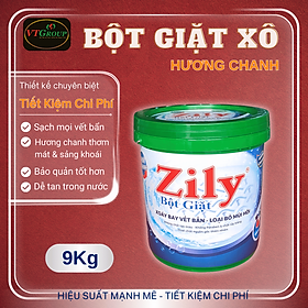 Bột Giặt Zily Hương Chanh Xô 9 Kg - Tặng 1 Chai Xịt Thơm & Làm Phẳng Quần Áo 100g