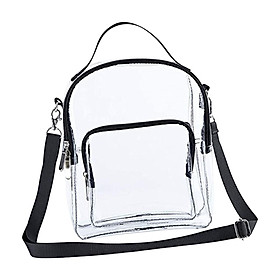 Transparent Crossbody Bag Purse Zipper Closure Handbag Lightweight Versatile