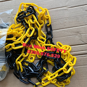 Mua dây xích nhưa màu vàn-đen dây xích nhựa phân luồng giao thông