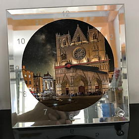 Mua Đồng hồ thủy tinh vuông 20x20 in hình Cathedral - nhà thờ chính tòa (89) . Đồng hồ thủy tinh để bàn trang trí đẹp chủ đề tôn giáo