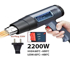 Máy khò nhiệt dán decan thổi hơi nóng bọc màng co gói hàng 2200w công suất lớn mẫu mới loại tốt siêu bền gia nhiệt cực nhanh