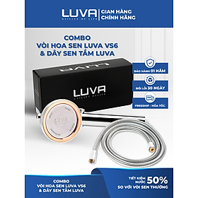 Mua Combo vòi hoa sen Luva VS6 kèm dây sen Luva  dài 1 5m  inox 304 chống xoắn  đường kính bát sen11cm  Bật/Tắt trực tiếp trên vòi sen