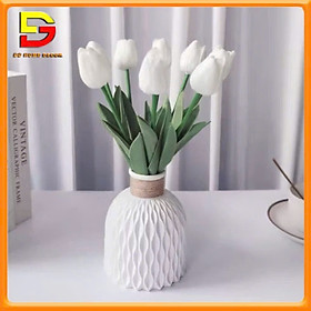 Mua Lọ Hoa Bình Hoa Tulip Để Bàn Cao 35cm Trang Trí Phòng Khách Bàn Học DG-560