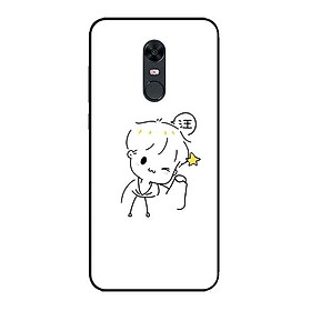 Ốp Lưng in cho Xiaomi Redmi 5 Mẫu Chàng Đáng Yêu - Hàng Chính Hãng