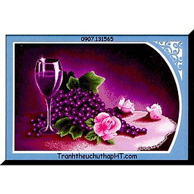 Mua Tranh thêu chữ thập chùm nho chín mọng H419 (tự thêu)