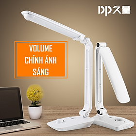 Đèn bàn sạc tích điện DP 6012, chip led siêu sáng, bóng đèn dạng ống, điều chỉnh ánh sáng từ vừa đến mạnh bằng nút vặn