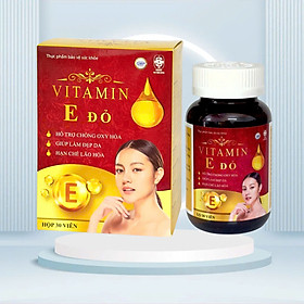 Vitamin E Đỏ 2000mcg  ,Hộp 30 viên, hỗ trợ đẹp da, sáng da