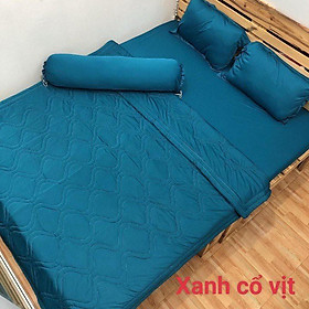 Ga - Drap Giường Lẻ Thun Mát Lạnh - Xanh Cổ Vịt