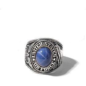 Nhẫn Mỹ Đại Bàng Đá Sapphire Blue Sao