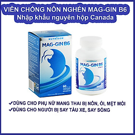 Viên chống nôn, nghén MAG-GIN B6 dùng cho phụ nữ mang thai, người say tàu xe, say sóng nhập khẩu nguyên hộp từ Canada