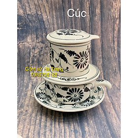 Mua Bộ phin pha cafe gốm sứ Bát Tràng cao cấp vẽ tay xuất dư