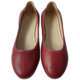 Giày búp bê nữ BIGGBEN da bò cao cấp BB99 - 35 - Đỏ
