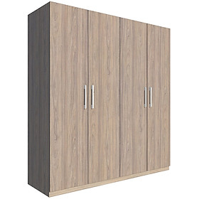 Mua Tủ quần áo gỗ MDF Tundo 4 cánh 3 ngăn đứng màu óc chó 180 x 55  x 200cm