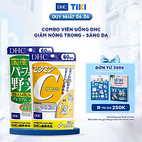 Combo Viên uống DHC Giảm Nóng Trong - Sáng Da (Rau Củ+VitaminC)