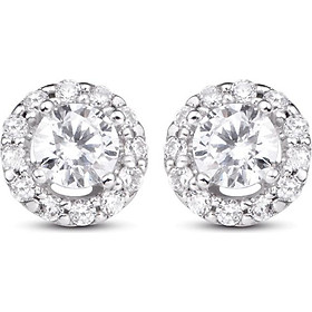 Bông tai bạc đính đá PNJSilver XMXMK000075-BO