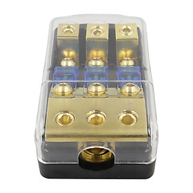 3 Way Fuse Holder Anl Fuse Box Quality 60A Zinc Alloy Replacement Easy to Install Car Accessories Fuse Distribution Block for Car Audio