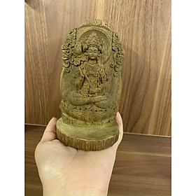 Tượng phật bản mệnh phong thủy được tạc tay từ gỗ trầm hương tốc tự nhiên cầu bình an, may mắn, sức khoẻ và tài lộc để bàn làm việc