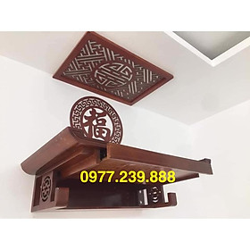 Mua bàn thờ gỗ sồi có ngăn kéo 61cm kèm chắn khói