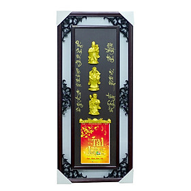 Lịch gỗ phù điêu Phúc Lộc Thọ 2LB-PLTO