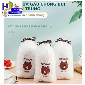 Mua Túi 100 Màng Bọc Thực Phẩm Có Chun Co Dãn Tái Sử Dụng Kèm Túi Gấu