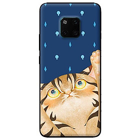 Ốp in cho Huawei Mate 20 Pro Mèo Xanh - Hàng chính hãng