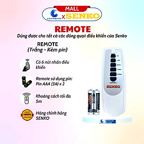 Mua Remote Điều Khiển Quạt Senko Model TR1683  TR1628  TR1428  TR828  DR1608  hàng chính hãng
