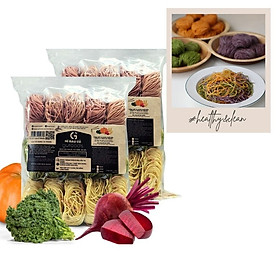 Combo 2 Gói Mì Rau Củ Gufoods 400g (1 Gói Mì Mix và 1 Gói mì Cải Kale) -  Tốt Cho Cả Gia Đình, Healthy, Ăn Chay, Ăn Kiêng, Eatclean