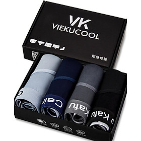 Combo 4 quần sịp, Quần Lót tam giác thun lạnh Cao Cấp Dành Cho Nam tặng kèm 1 đôi tất nam cổ ngắn