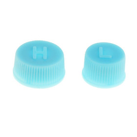 2 Pieces AC Hi Low Side Charging Port Service Valve Fitting Caps Cover R134a