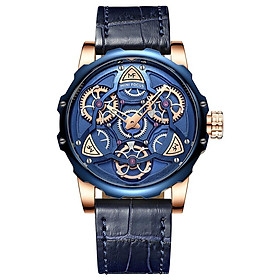 Đồng hồ đeo tay Quartz Man chống thấm nước dành cho nam có dây đeo bằng da MINI FOCUS MF0249G