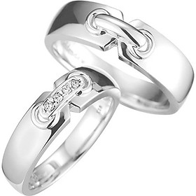 Nhẫn đôi Bạc Hiểu Minh NC461 Sánh Bước