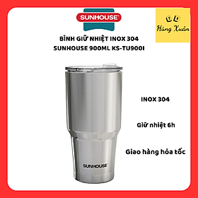 Bình giữ nhiệt inox 304 Sunhouse 900ml KS-TU900I