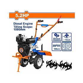 MÁY XỚI ĐẤT DÙNG DẦU DIESEL 5.2HP (GIẬT NỔ) 10.4NM WADFOW WTL3A100 - HÀNG CHÍNH HÃNG