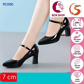 Giày cao gót nữ 7p RO390 ROSATA tại BCASHOP cho cô nàng công sở sự tự tin, thoải mái và duyên dáng - màu đỏ đô