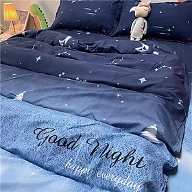 Bộ Vỏ Chăn Ga Gối Cotton PL1 - Ngủ Ngon  - TẶNG 01 MÓC KHÓA HOUSTON