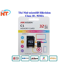 Thẻ Nhớ Micro SD Hikvision 32Gb 92MB/s - Hàng Chính Hãng