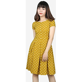 Đầm Xòe Họa Tiết Tay Ngắn The One Fashion DDC1353