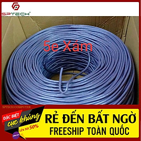 Cáp Mạng Lan Cable Lan Cat5E UTP LXF XÁM 305M Chia Lõi Bọc Chống Nhiễu BH