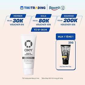 Sữa rửa mặt cho nam OXY sạch dịu nhẹ, sáng da OXY White Complete 100g
