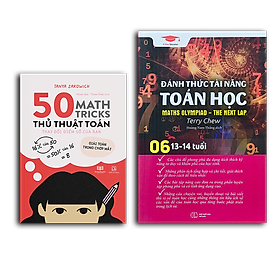 Combo sách Đánh thức tài năng toán học 6 và 50 thủ thuật toán ( 2 cuốn ), sách kiến thức toán học lớp 6 lớp 7 - Hiệu sách Genbooks