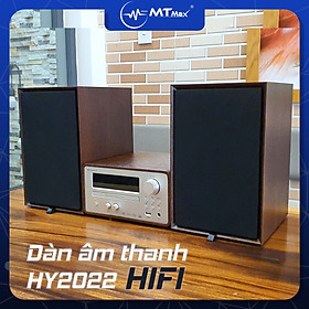 Hình ảnh Loa dàn nghe nhạc có amply MTMAX HY2022 mini sang trọng âm thanh HIFI bass 16cm có bluetooth ổ đĩa CD đài AM FM siêu hay hàng chính hãng