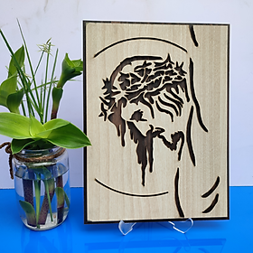 Mua Tranh Gỗ Chúa Giê-su Chịu Khổ Nạn Handmade 2 Lớp Gỗ - DOHU-CG03