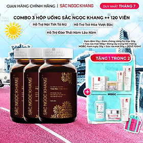 COMBO 3 hộp thực phẩm chức năng Viên uống Sắc Ngọc Khang++ (120 viên)